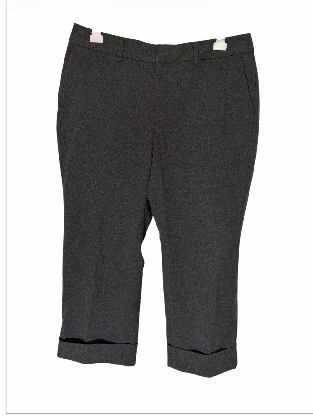 GAP Women’s Charcoal Dress Cropped Pants with Cuffed Hem Size 12